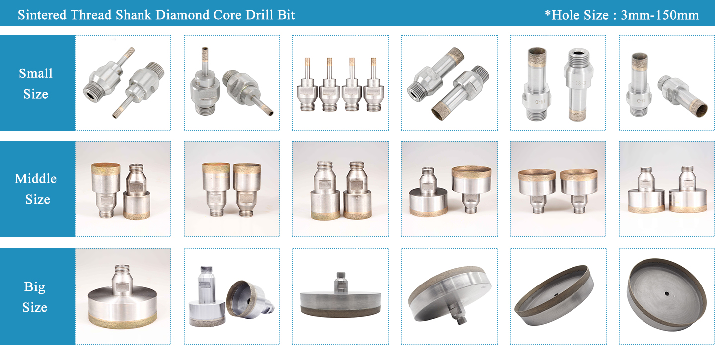 Thread Shank Diamond Core Drill Bit 08
